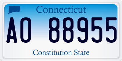 CT license plate AO88955