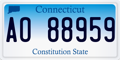 CT license plate AO88959