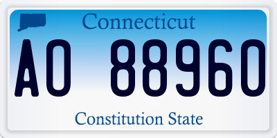 CT license plate AO88960