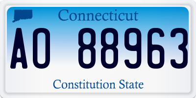 CT license plate AO88963
