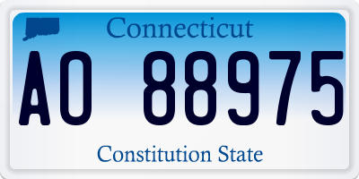 CT license plate AO88975