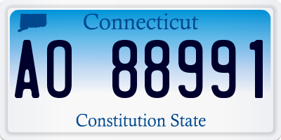 CT license plate AO88991