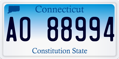 CT license plate AO88994