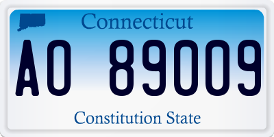 CT license plate AO89009
