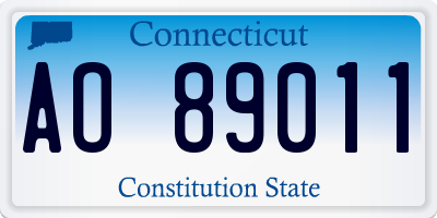 CT license plate AO89011