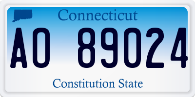 CT license plate AO89024