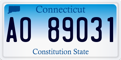 CT license plate AO89031