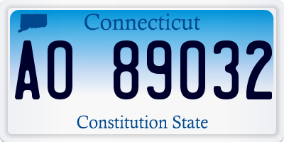 CT license plate AO89032