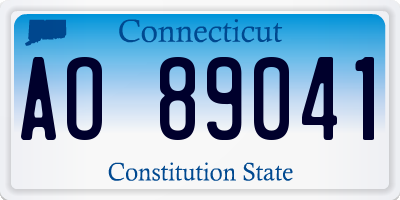 CT license plate AO89041