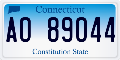 CT license plate AO89044