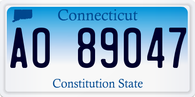 CT license plate AO89047