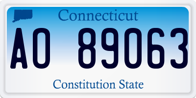 CT license plate AO89063