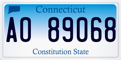 CT license plate AO89068