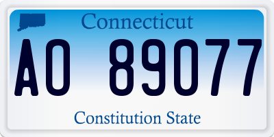 CT license plate AO89077