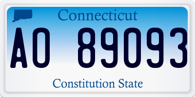 CT license plate AO89093