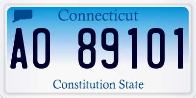 CT license plate AO89101