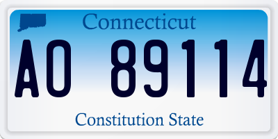 CT license plate AO89114