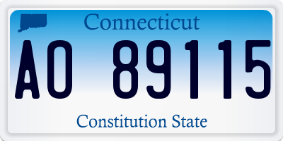 CT license plate AO89115