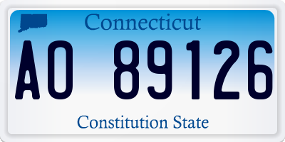 CT license plate AO89126