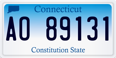 CT license plate AO89131