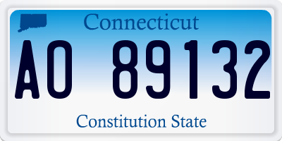 CT license plate AO89132