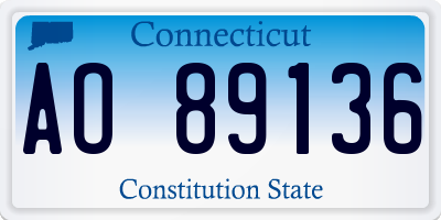CT license plate AO89136