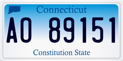 CT license plate AO89151