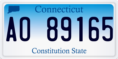 CT license plate AO89165