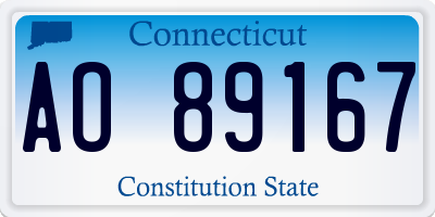 CT license plate AO89167