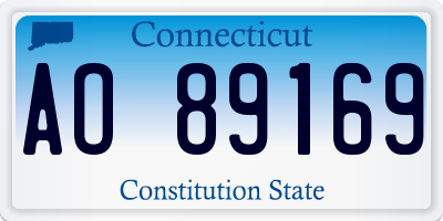 CT license plate AO89169
