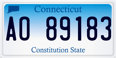 CT license plate AO89183