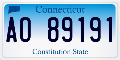 CT license plate AO89191