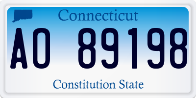 CT license plate AO89198