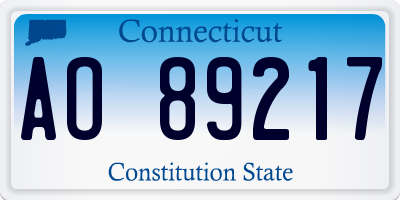 CT license plate AO89217