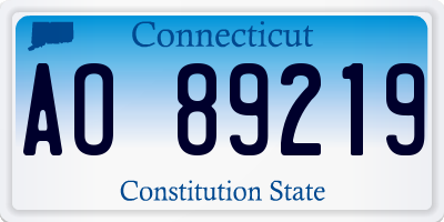 CT license plate AO89219