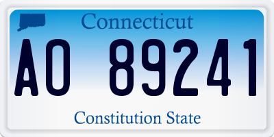 CT license plate AO89241