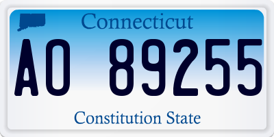 CT license plate AO89255