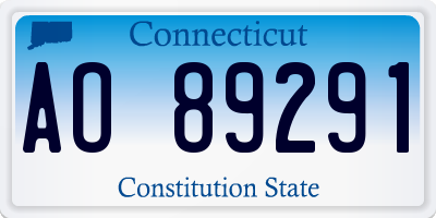 CT license plate AO89291