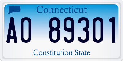 CT license plate AO89301
