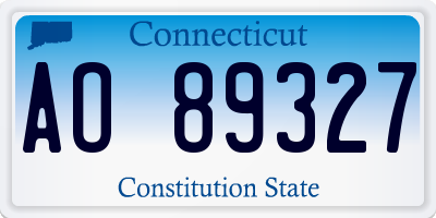 CT license plate AO89327