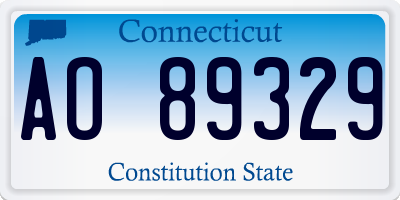 CT license plate AO89329