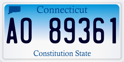 CT license plate AO89361