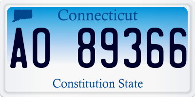 CT license plate AO89366