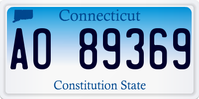 CT license plate AO89369