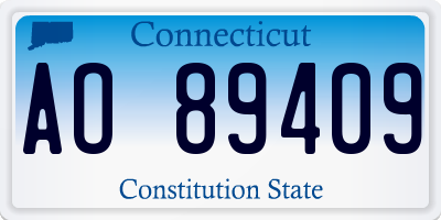 CT license plate AO89409