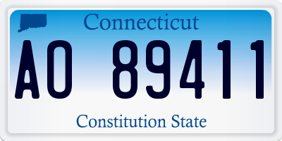 CT license plate AO89411