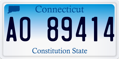 CT license plate AO89414