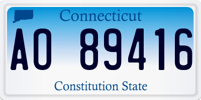CT license plate AO89416