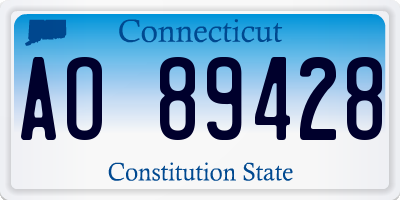 CT license plate AO89428