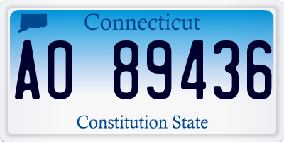 CT license plate AO89436